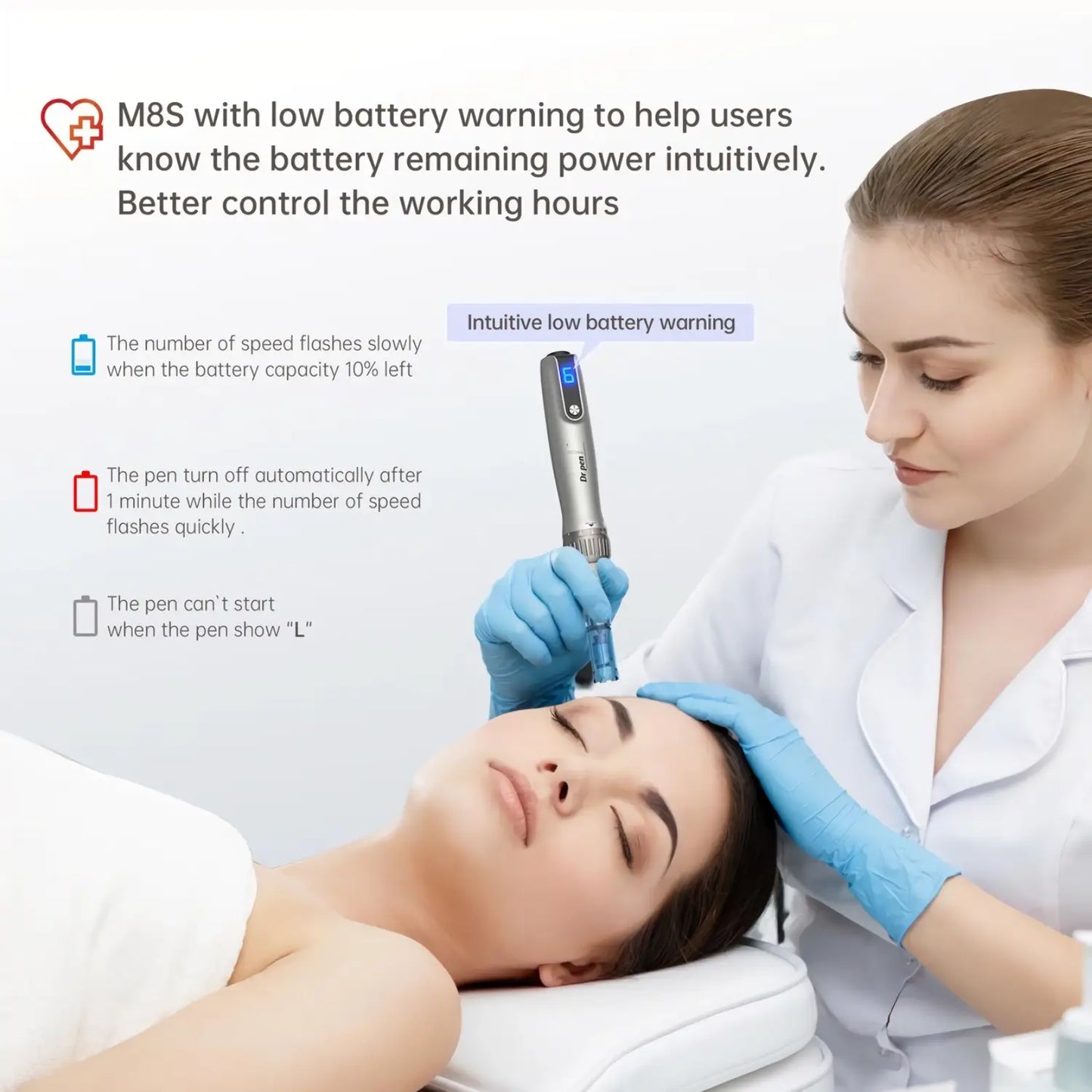 Dr. Pen M8S Radiance Mix, 36/42/Nano Cartridges Microneedling Bundle